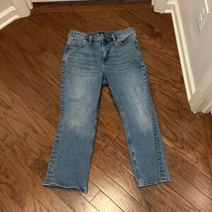 Jcrew Factory Mid Rise Flare Crop Jean